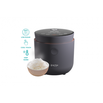 KITH LOW SUGAR RICE COOKER | REDUCE STARCH & CARBS BY 37%| STARCH DUO DRAINING SYSTEM - LRC-1L-BK